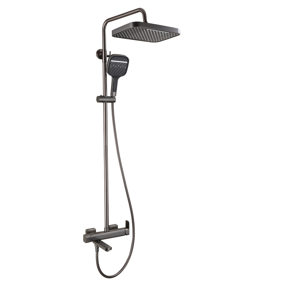 

Душевая система Tokito Rain с верхним душем с лейкой с изливом сталь (TOK-RAI-1027GM)