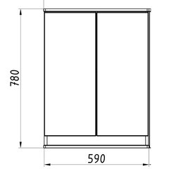 Шкаф АСБ-Мебель Альта 600 60 см подвесной белый - фото 3