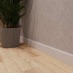 Плинтус экополимер Cosca 99х15х2000 мм белый (PX049) - фото 2