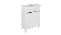 Комплект тумба с раковиной АСБ-Мебель Мессина 60 см напольная белая (11431/1.WH11.0.246) - фото 1