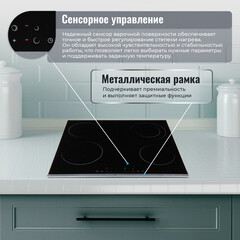 Варочная панель электрическая MBS PE-604 ECO 4 конфорки черная - фото 12