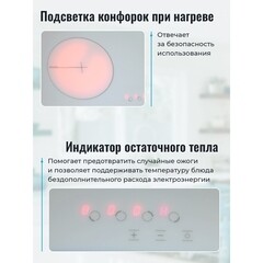 Варочная панель электрическая MBS PE-603WH 4 конфорки белая - фото 16