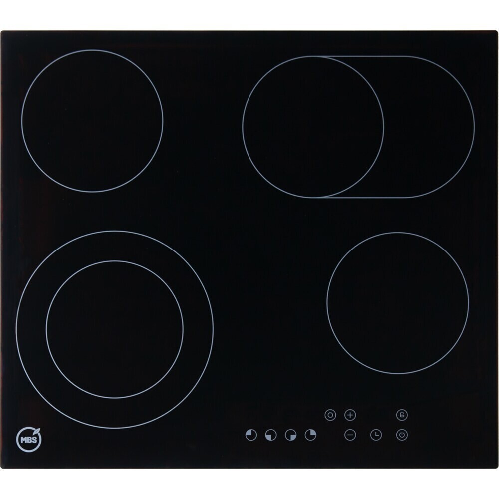 

Варочная панель электрическая MBS PE-602 4 конфорки черная, Черный