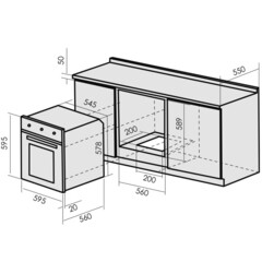 Духовой шкаф газовый встраиваемый Lauf DG-611WH 600 мм белый - фото 2