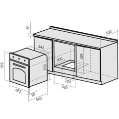 Духовой шкаф газовый встраиваемый Lauf DG-607BL 600 мм черный - фото 2