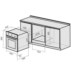 Духовой шкаф газовый встраиваемый Lauf DE-608WH 600 мм белый - фото 2