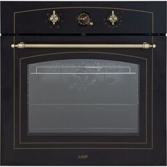 Духовой шкаф газовый встраиваемый Lauf DE-605BL 600 мм черный - фото 1