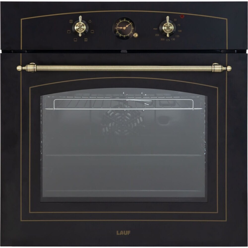 Духовой шкаф газовый встраиваемый Lauf DE-605BL 600 мм черный