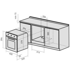 Духовой шкаф газовый встраиваемый Lauf DE-465 450 мм металлик/черный - фото 12
