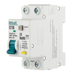 Автомат дифференциальный Dekraft ДИФ-103 16А 1P+N тип AC 30 мА 6 кА (16311DEK) - фото 3