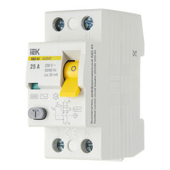 УЗО IEK Karat ВД3-63 25А 1P+N тип AC 30 мА 6 кА (MDV20-2-025-030) - фото 3