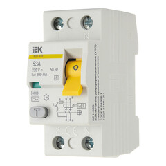 УЗО IEK ВД1-63S 63А 1P+N тип AC 300 мА 6 кА селективное (MDV12-2-063-300) - фото 3