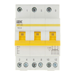 Выключатель-разъединитель IEK Karat ВРТ-63 3P 16А 400 В на DIN-рейку (MPR10-3-016) - фото 1