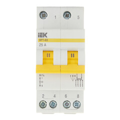 Выключатель-разъединитель IEK Karat ВРТ-63 2P 25А 400 В на DIN-рейку (MPR10-2-025) - фото 1