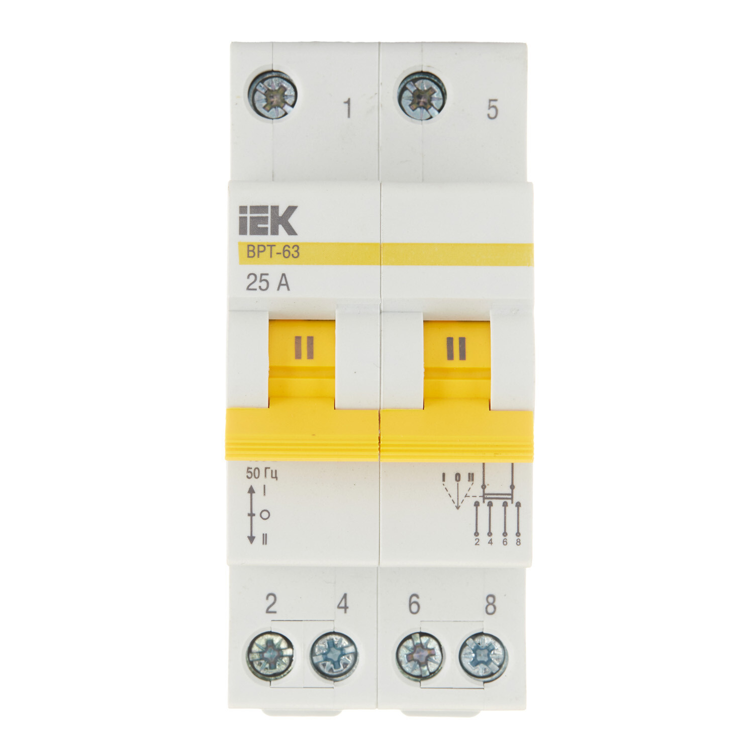 Выключатель-разъединитель IEK Karat ВРТ-63 2P 25А 400 В на DIN-рейку (MPR10-2-025)