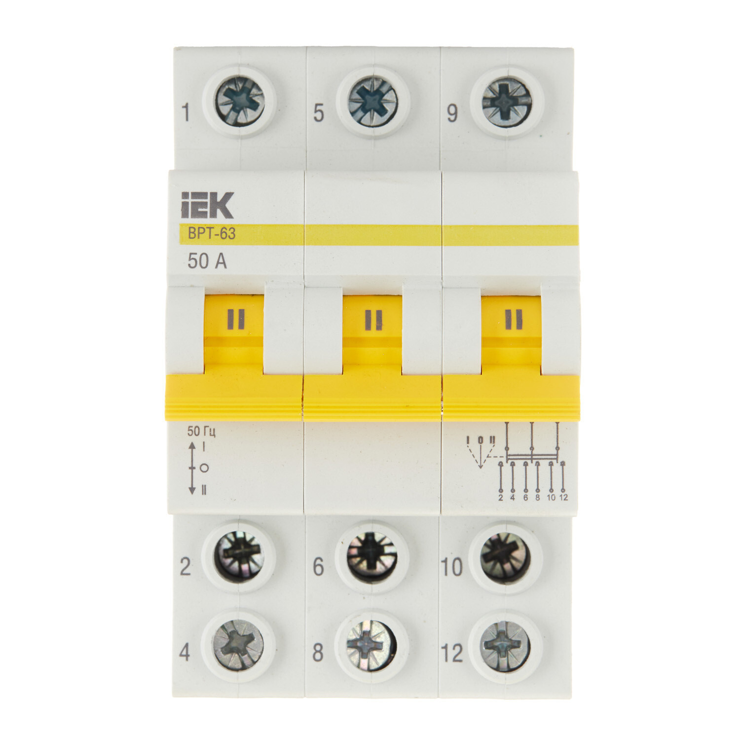Выключатель-разъединитель IEK Karat ВРТ-63 3P 50А 400 В на DIN-рейку (MPR10-3-050)