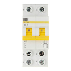 Выключатель-разъединитель IEK Karat ВРТ-63 2P 50А 400 В на DIN-рейку (MPR10-2-050) - фото 1