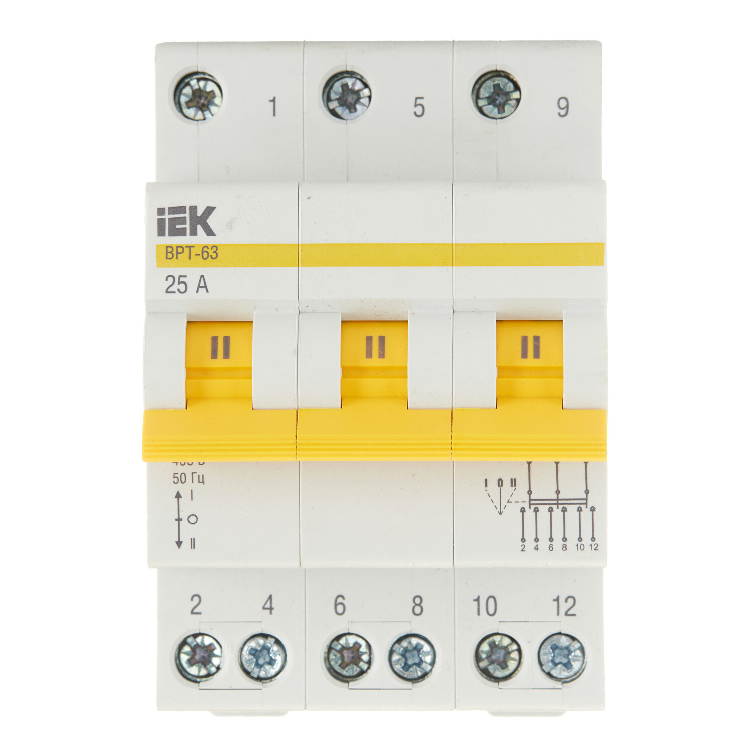 Выключатель-разъединитель IEK Karat ВРТ-63 3P 25А 400 В на DIN-рейку (MPR10-3-025)