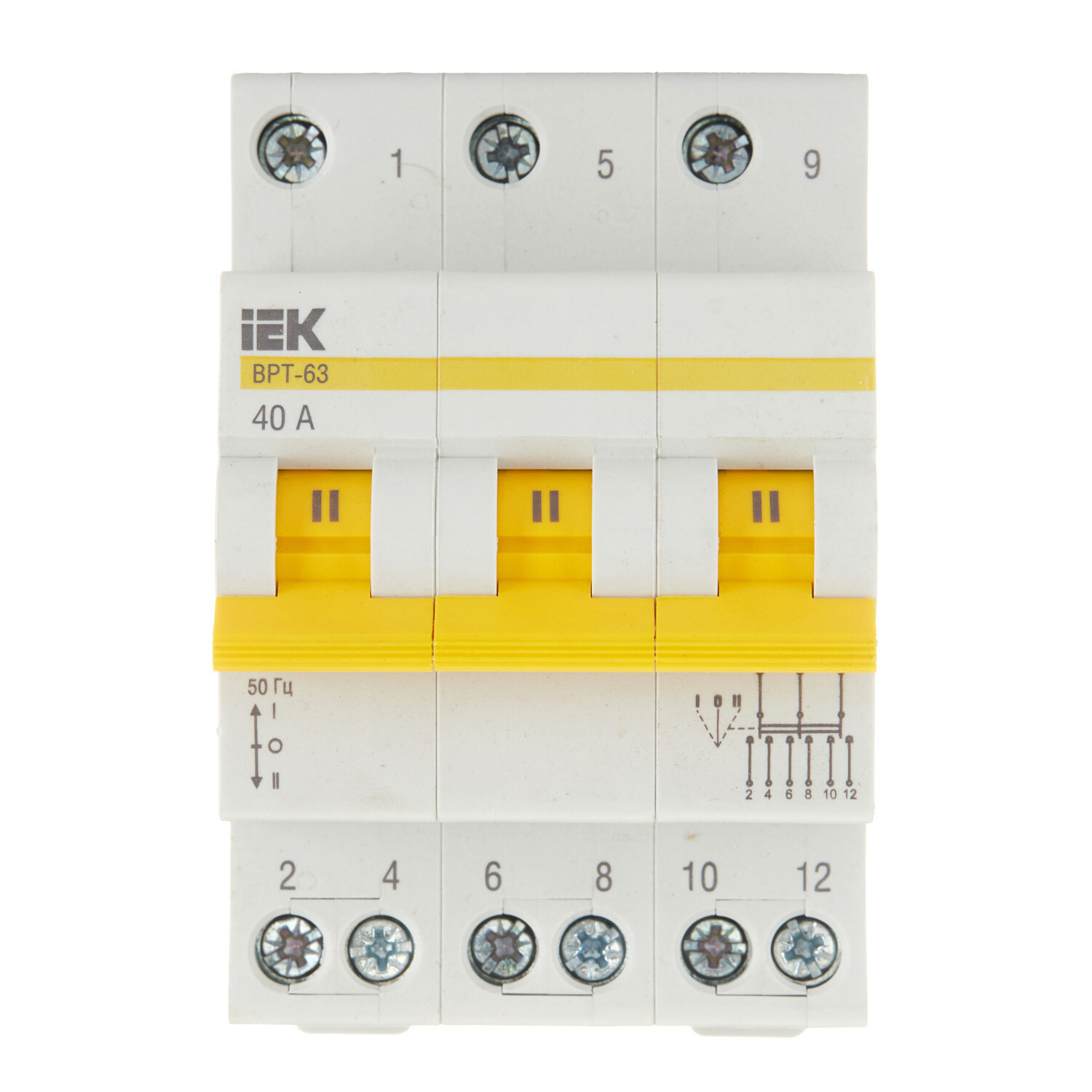 Выключатель-разъединитель IEK Karat ВРТ-63 3P 40А 400 В на DIN-рейку (MPR10-3-040)