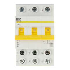 Выключатель-разъединитель IEK Karat ВРТ-63 3P 63А 400 В на DIN-рейку (MPR10-3-063) - фото 1