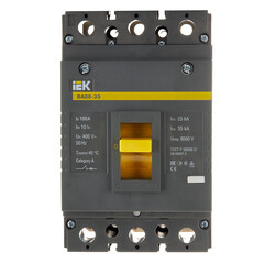 Автоматический выключатель в литом корпусе IEK Karat ВА88-35 3P 100А 35 кА 400 В (SVA30-3-0100) - фото 1