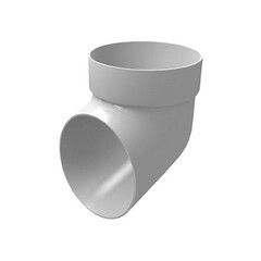 Колено стока пластиковое d87 мм Grand Line белое RAL 9003 - фото 1