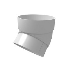 Колено трубы пластиковое d87 мм 45° Grand Line белое RAL 9003 - фото 1