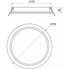 Светильник встраиваемый светодиодный белый 18 Вт 4000К IP20 Эра Slim (Б0057441) - фото 2