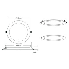 Светильник встраиваемый светодиодный белый 6 Вт 4000К IP20 Эра Slim (Б0017486/4506) - фото 2
