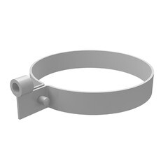 Хомут трубы пластиковый d87 мм Grand Line белый RAL 9003 - фото 1