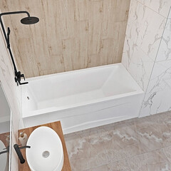 Ванна акриловая Serena 190х90 см без ножек (01се1990) - фото 6