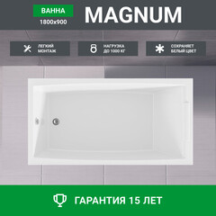 Ванна акриловая Magnum 180х90 см без ножек (01маг1890) - фото 8