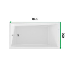 Ванна акриловая Magnum 180х90 см без ножек (01маг1890) - фото 7