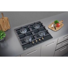 Варочная панель газовая Lauf PG-618BL classic 4 конфорки черная - фото 7