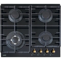 Варочная панель газовая Lauf PG-616BL classic 4 конфорки черная
