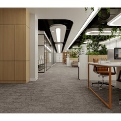 Ковровая плитка Alpine Floor Грейс серая 5 кв.м 0,5х0,5 м - фото 3