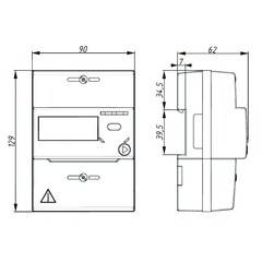 Счетчик электроэнергии Энергомера CE208 однофазный двухтарифный электронный 5(80) А на DIN-рейку/монтажную плату - фото 2
