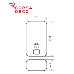 Диспенсер для мыла Corsa Deco AS 500 мл нержавеющая сталь (DLSAS500SS) - фото 6