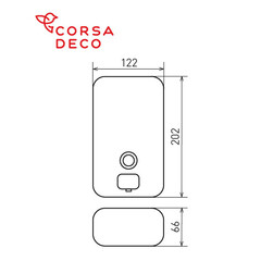 Диспенсер для мыла Corsa Deco AS 1000 мл нержавеющая сталь (DLSAS1000SS) - фото 6