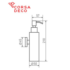 Дозатор для мыла Corsa Deco AS с держателем металл хром (DLSAS280SS) - фото 6
