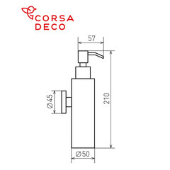 Дозатор для мыла Corsa Deco AS с держателем металл черный (DLSAS280SB) - фото 6