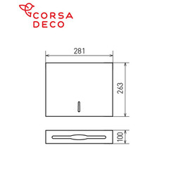 Диспенсер Corsa Deco AS для бумажных полотенец с замком нержавеющая сталь (DPTAS1SS) - фото 6