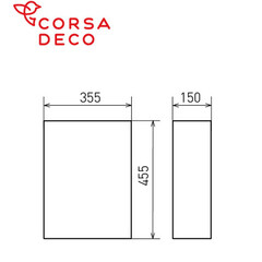 Контейнер для мусора Corsa Deco AS 24 л нержавеющая сталь настенный - фото 5