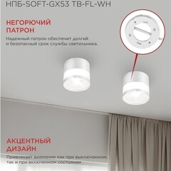 Светильник накладной IN HOME НПБ GX53 24 Вт белый IP20 (4690612058009) - фото 4