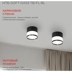 Светильник накладной IN HOME НПБ GX53 24 Вт черный IP20 (4690612057996) - фото 5