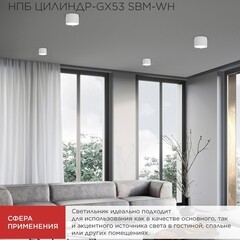 Светильник накладной IN HOME НПБ GX53 24 Вт белый IP20 (4690612056395) - фото 3