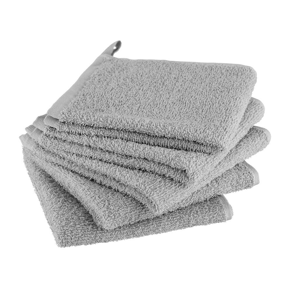 Набор салфеток махровых 30х30 см серый (5 шт.)