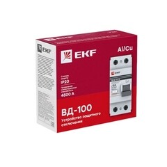 УЗО EKF PROxima ВД-100N 25А 2P тип AC 30 мА 6 кА (E1026M2530) - фото 4