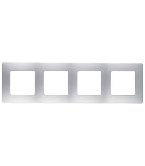 Изображение товара Рамка Legrand Etika четырехместная алюминий (672554)