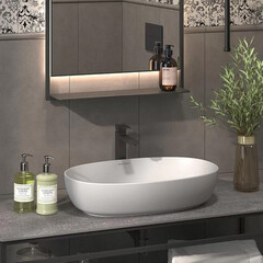 Раковина Kerama Marazzi Plaza 60 см накладная белая (PLR.wb.60) - фото 8